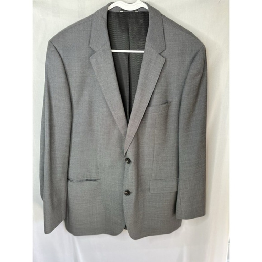 Mens 44R Wool Hugo Boss Grey‎ Blazer  Suit Jacket